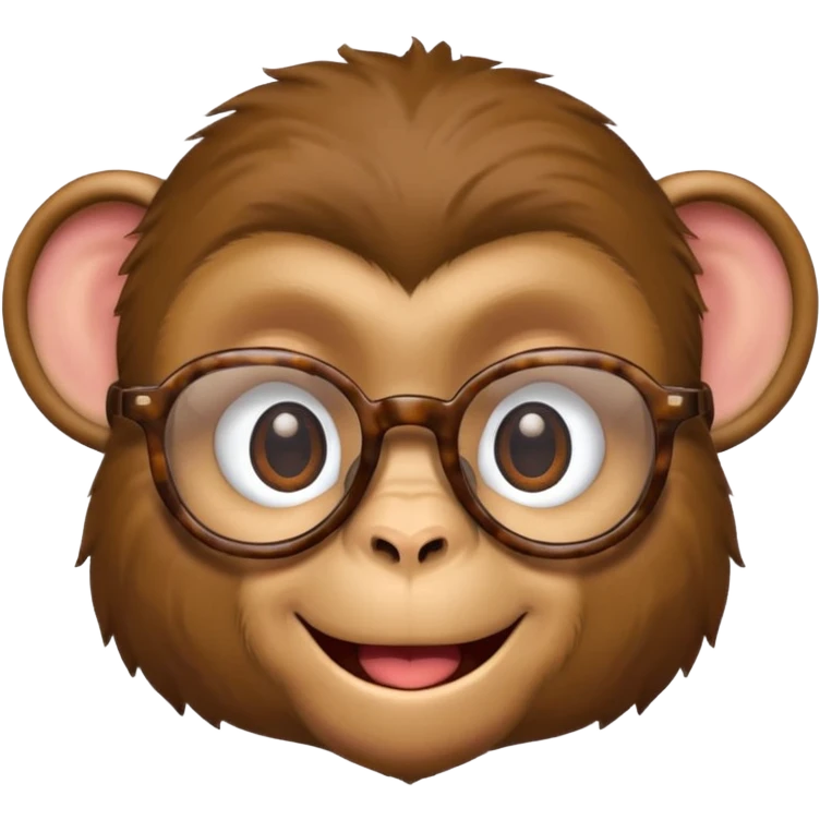 monkey with glasses emoji