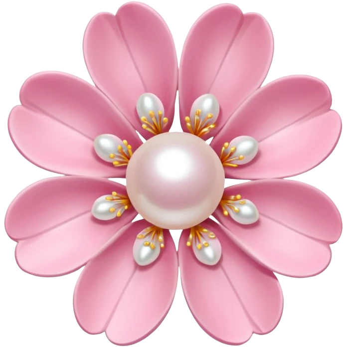 light pastel sakura flower with pearl  emoji