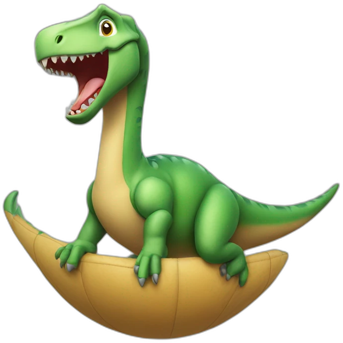 Dinosaur sur ballon emoji