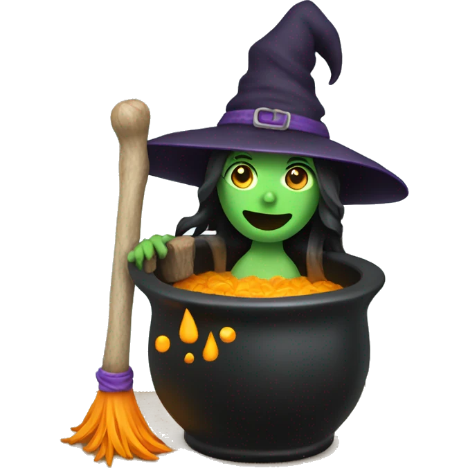 witch on a pestle emoji