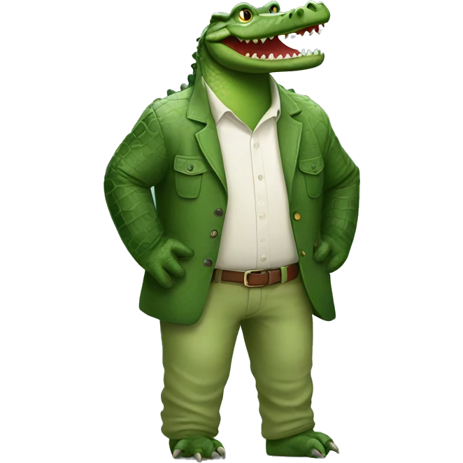 crocodile wearing pants emoji