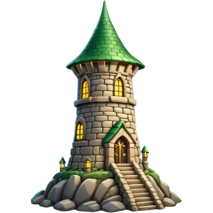 Elf Tower night emoji