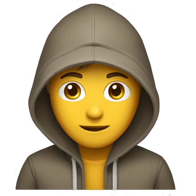 Ado avec une capuche  emoji