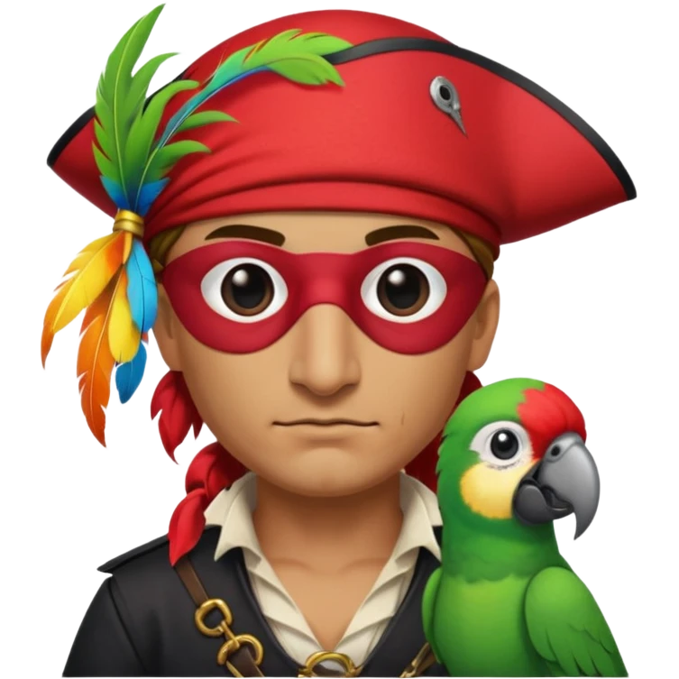 pirate and parrot emoji
