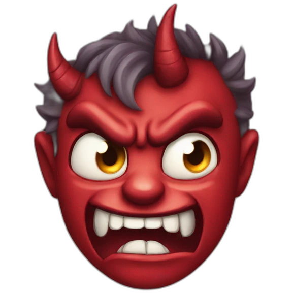 Cry devil emoji