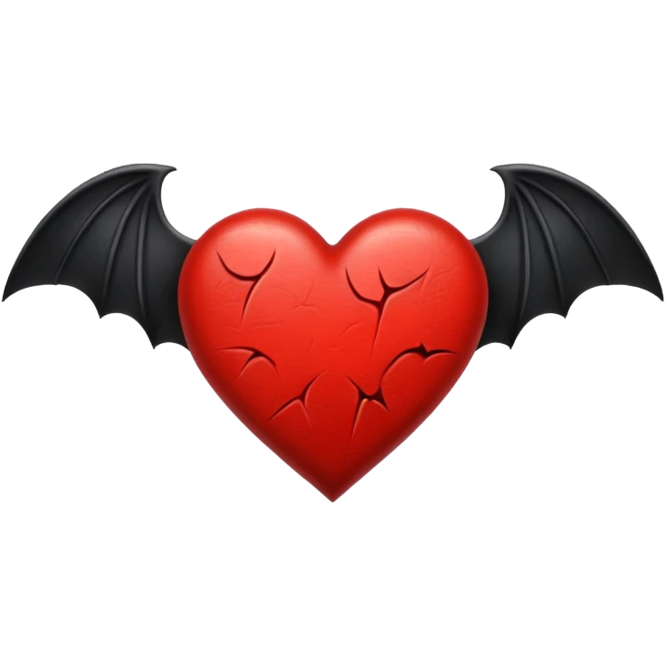 heart with black bat wings emoji