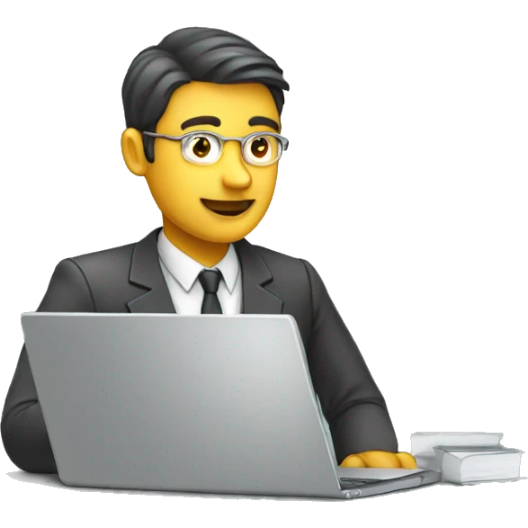 man analytics with laptop emoji