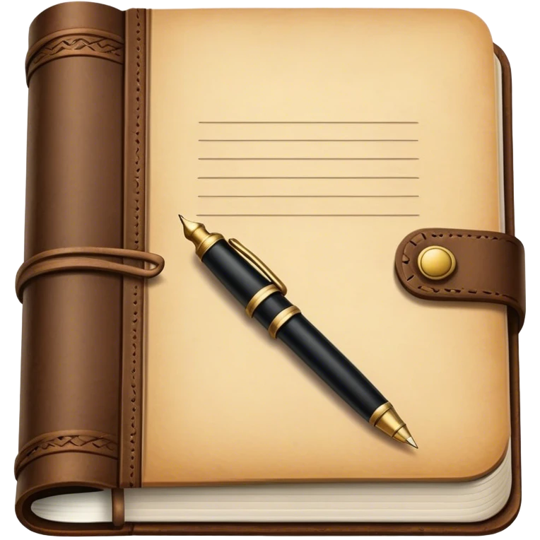 Journal with a pen old fashioned emoji