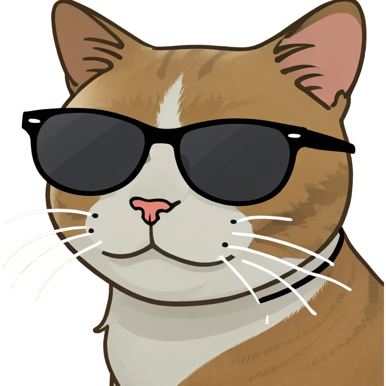 Cat with sunglasses emoji