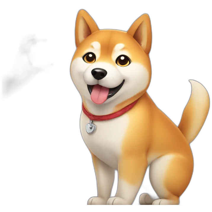shiba inu taking selfie emoji