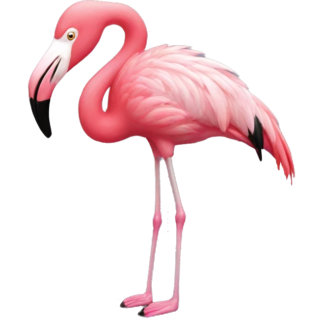 Pisica si Flamingo kiss emoji
