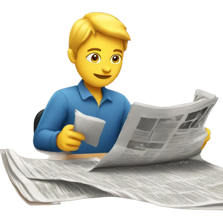 a person reading a newspaper emoji