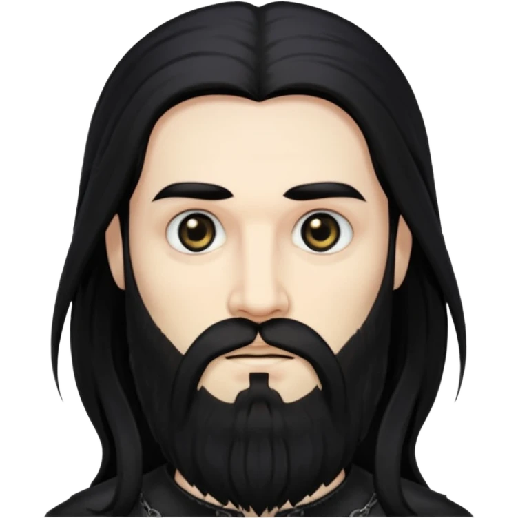 gothic man with long hair and  beard emoji