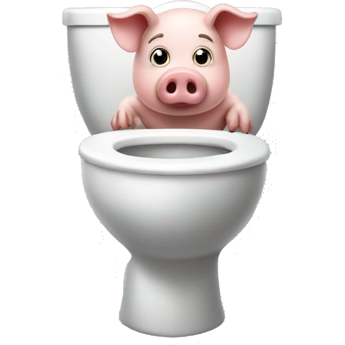 A pig in a toilet emoji
