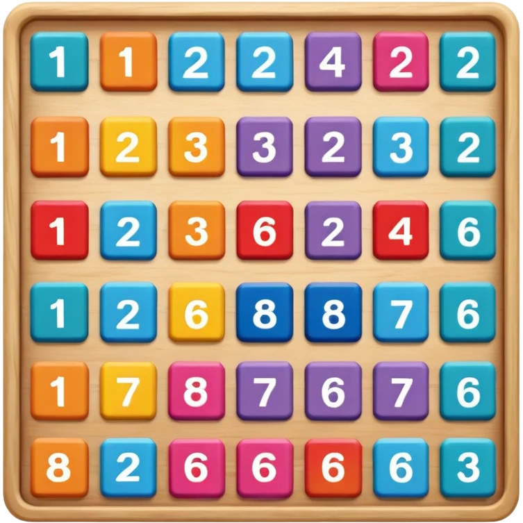 A square toy that can hold 4 internal squares across and 4 internal squares down, resulting in 16 spaces, with only 15 spaces filled with a square. Each internal square holds a number so that when moved around and lined up appropriately it lists the numbers 1 through 15 in order.  emoji