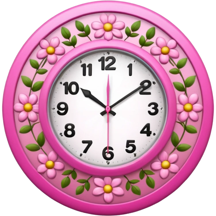 make a girly clock with very pink tones. emoji
