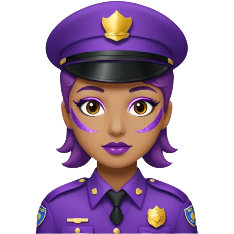 glitter purple officer emoji