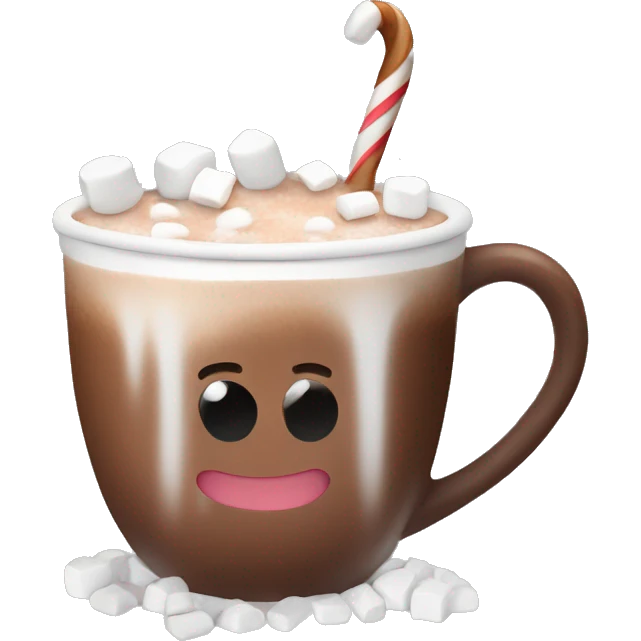 hot chocolate with marshmallows  emoji