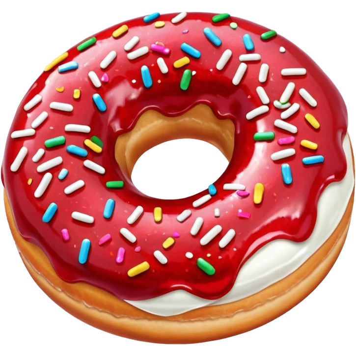 red glitter donut emoji