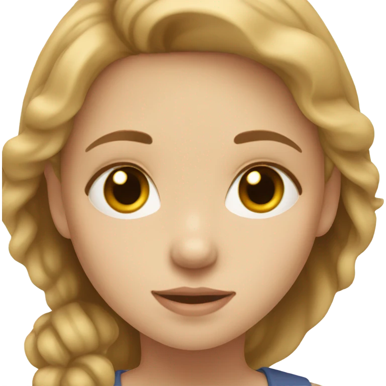 girl with very light skin, hazel eyes and light brown hair emoji