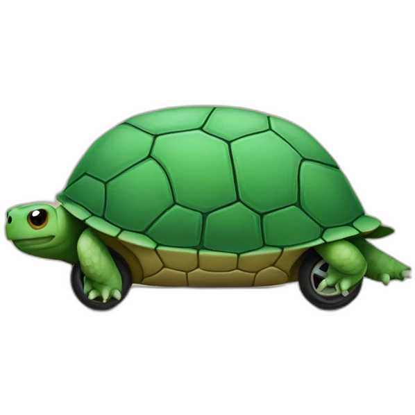 Tortue sur une voiture emoji