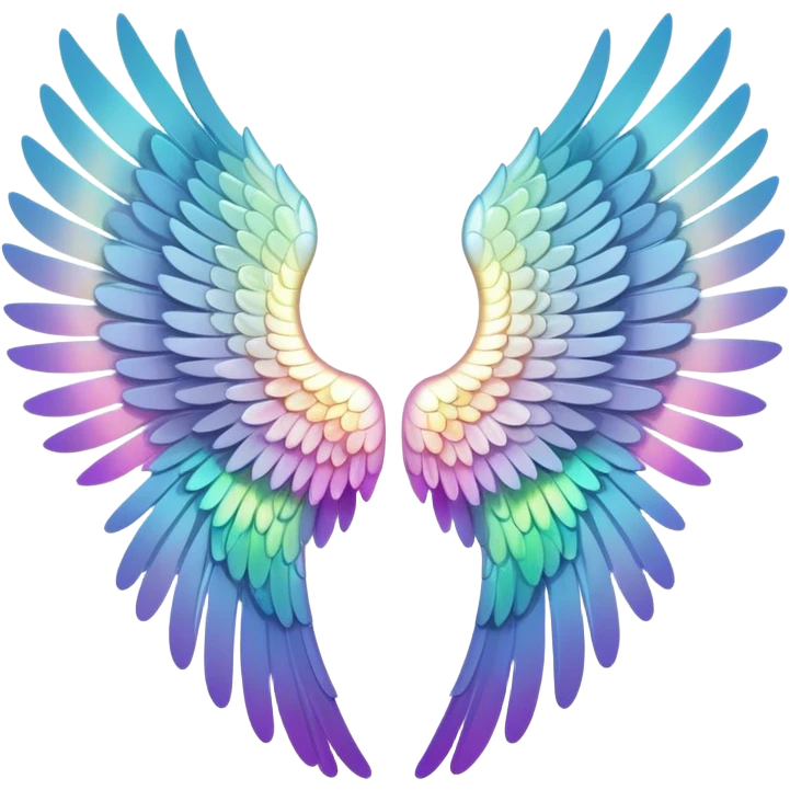 iridescent angel wings emoji