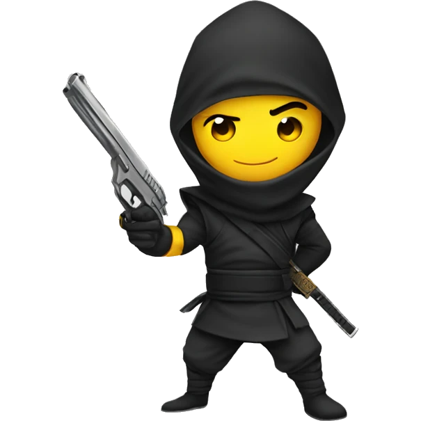 ninja con pistola emoji