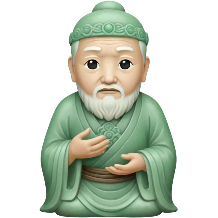 нефритовая статуя китайского старца грустит emoji