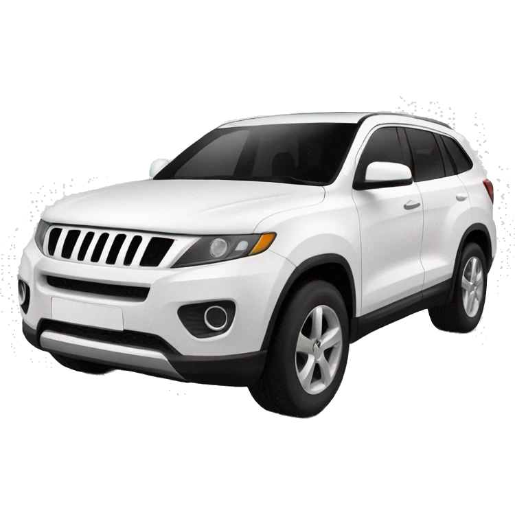 coche suv blanco emoji