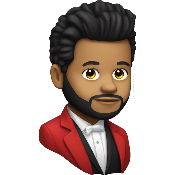 The weeknd in red tux emoji