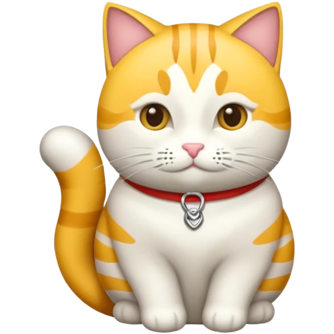 милый рыжий пушистый котенок  emoji
