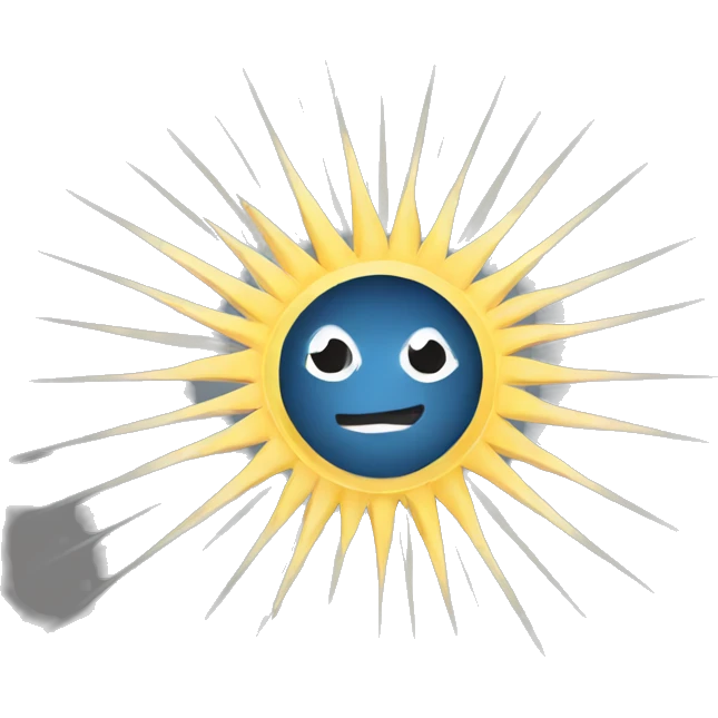 Sun rays emoji