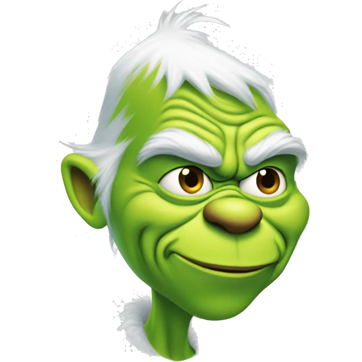 a grinch that looks like jeef bezos emoji