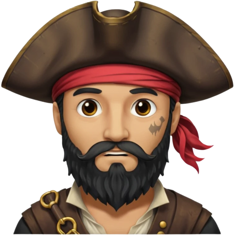 Pirate with very big length Beard. emoji