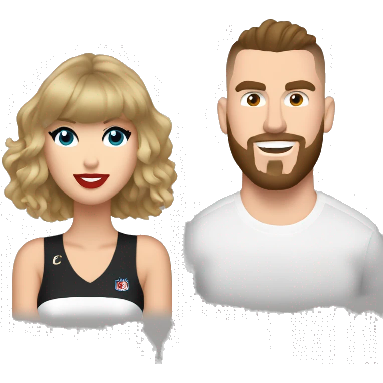Taylor Swift and Travis Kelce emoji