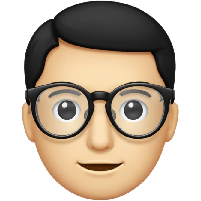 black transparant glasess black emoji