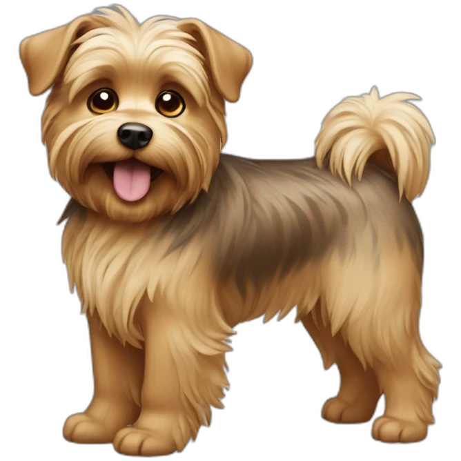 Dog Yorkshire happy emoji