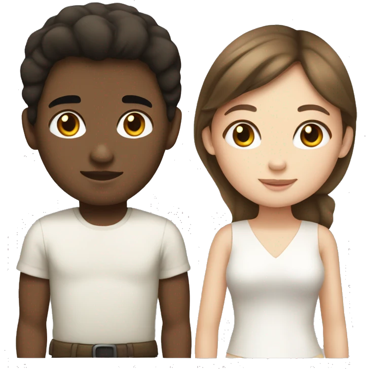 brunette white girl and philippine boy  emoji