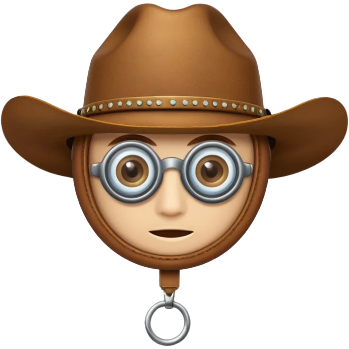 Monocle with cowboy hat emoji