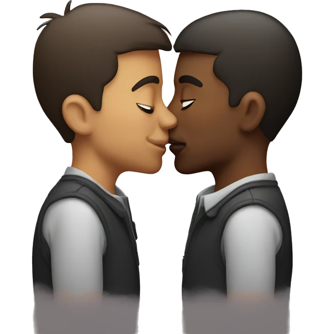 men kissing emoji