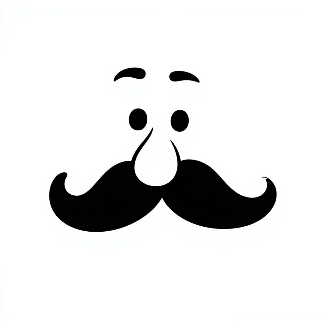 cute round nose with a mustache emoji
