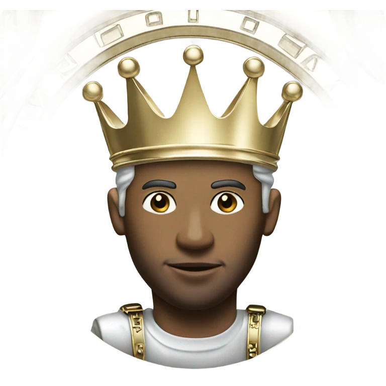 white gold rolex with a king crown emoji