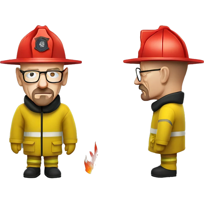 Walter White as an firefighter emoji