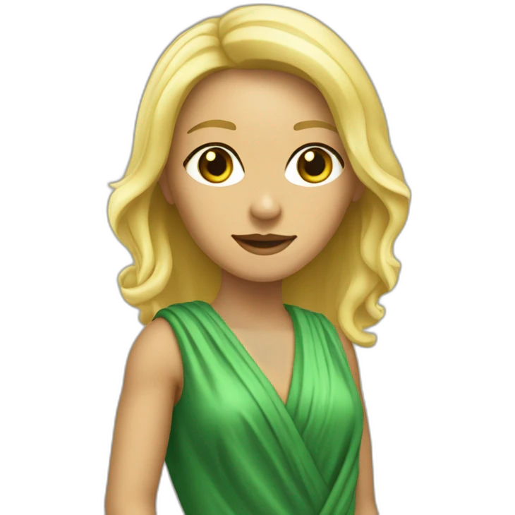 une avocate blonde avec la robe d'avocate emoji