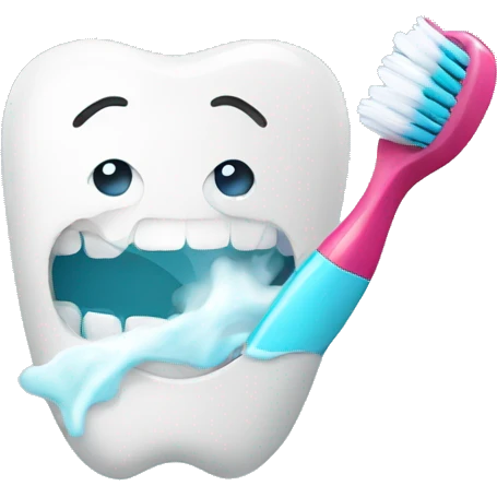 brushing teeth emoji