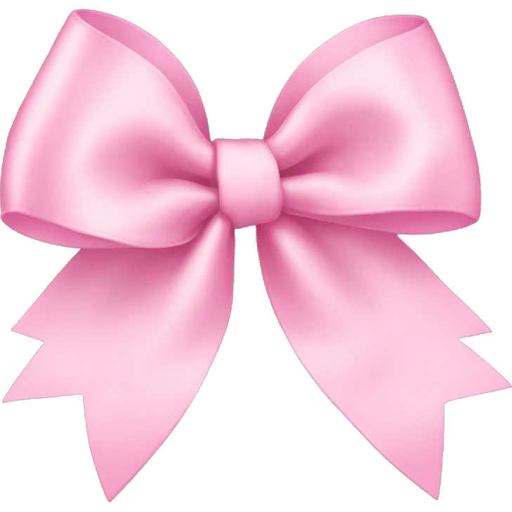 light pink ribbon bow emoji