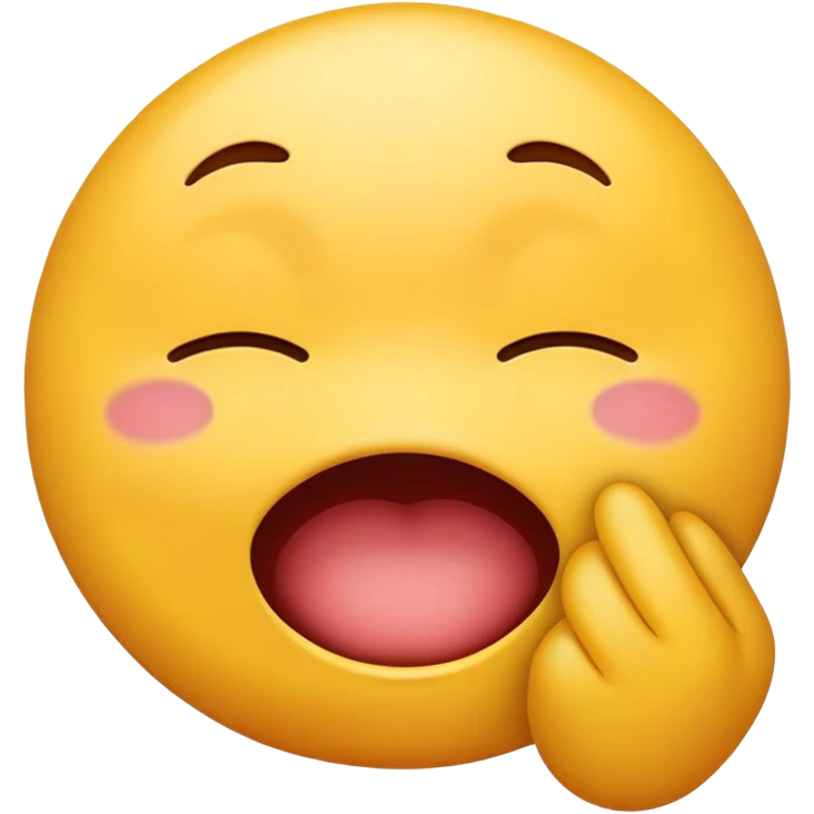 Yellow round emoji grabbing its lips closed  emoji