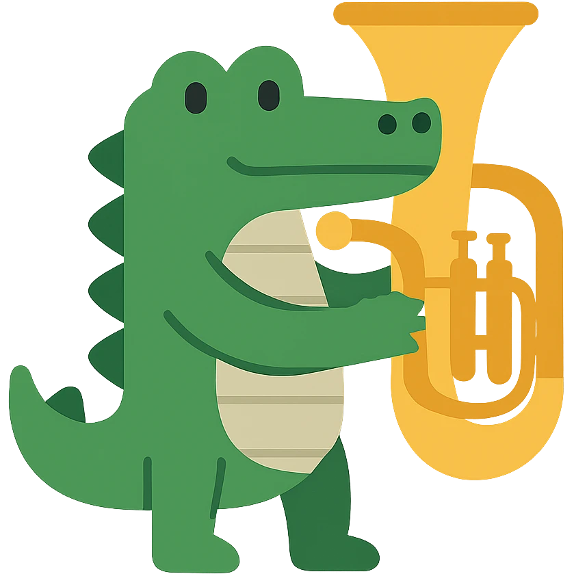 flat design style crocodilo bombardino emoji