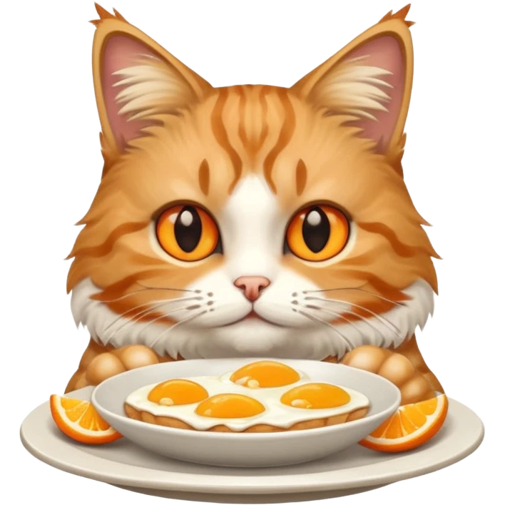 gato desayunando emoji
