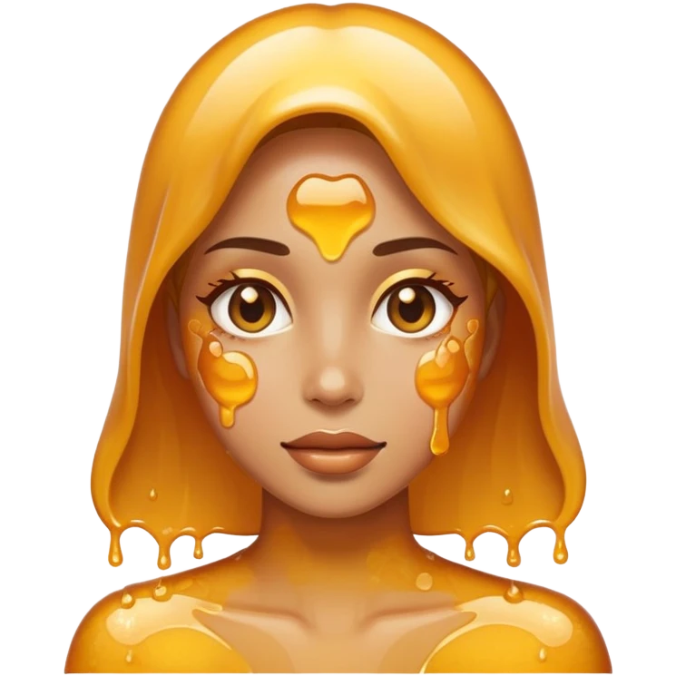 Woman covered in honey emoji